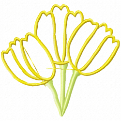 Flowers And Tree Embroidery Design 4